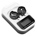 Miniatyrbillede 3 af 4: 2 stk. oplader genopladelig LCD-skærm til LIR2016 LIR2025 LIR2032 knap lithium batteri 100-240VUS stik