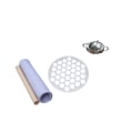Miniatyrbilde 1 av 5: Husholdningsrund Dumplingform 37-hull Dumpling Artifact Lat Dumpling Maker Aluminium Legering Dumpling Silver