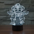 Miniatyrbilde 1 av 4: 1 stk Hulk Berøringssbryter 3D Fargerike LED-lys Fade Lys Visuel Perspektiv -h