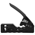 Miniatyrbillede 1 af 4: Netværkskabel Crimper Stripper Cutter Krystalhoved Crimpværktøj til CAT-5 CAT-6 CAT-7 Sort