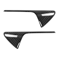 Miniatyrbillede 1 af 2: Par af sidefender kamera ventilationsdæksel trim ægte kulfiber passer til Tesla Model 3 S X Y blank kulfiber