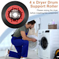 Miniatyrbillede 5 af 5: 4 STK 8536974 Tørretumblerulle Passer til Whirlpool, Kenmore - Erstatter 8536974, 8536973, W10314171, WPW10314173, PS11752609