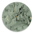 Pikkukuva 1 / 5: Marmoriakaatti Hiljainen seinäkello Muoti Olohuone Watch Moderni Kodinsisustus Pyöreäkello HZF05766 35X35cm