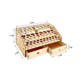 Miniatyrbillede 2 af 4: Gør-det-selv træarrangør Malingflasker Display Børster Holder Stand Opbevaring Model Værktøj 58 flasker Pa