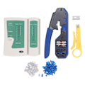 Miniatyrbild 1 av 5: RJ45-krimpverktygssats Terminal Crimper Wire Terminals Crimping Tool för Cat5 Cat6 Straight Through-kontakter