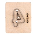 Miniatyrbilde 4 av 5: Lærskjærende stans 41x29mm Nummer 4 Form Høy hardhet Legering Stål Stanseform for DIY-behandling