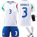 Miniatyrbilde 1 av 3: 2425 Italia bortefotballdrakt Dimarco draktsett B 22(120-130cm)