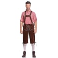 Miniatyrbillede 1 af 5: Bavaria Lederhosen Mænd-ægte læder Ægte læder Ægte læder tysk læder, Oktoberfest Tøj-kort Mørkebrun -HG