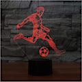 Miniatyrbillede 3 af 4: 3D LED Bordlampe Børneværelse Sengelampe Sove Spil Fodbold Berøring USB Hjem Dekoration Fodboldspiller Natlys -h
