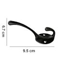 Pikkukuva 5 / 5: 10 Pack Rustic Coat Koukut Seinäasennettu Heavy Duty Double Hooks Retro hg Black