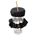 Miniatyrbillede 4 af 5: Drikkedæks-Scrunchie - Den Genanvendelige Drikkevare-Spikning Forebyggelses-Scrunchie Som Set I Shark Tank Til Kvinder Black