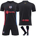 Miniatyrbilde 1 av 3: 2425 Barcelona borte svart fotballdrakt uniform L(175-180cm)