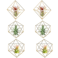 Miniatyrbild 1 av 5: 6 st Luftväxtställ Mini Metall Borddekor Modern Geometrisk Planteringsställ Tillandsia Display Stativ Himmel