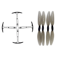 Miniatyrbilde 1 av 5: 4x Reservepropeller + Propellerbeskyttelse for Hs175 D65 Syma X500 X30 Z6 Drone Gray