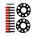 Pikkukuva 4 / 5: Car Hub Centric Wheel Spacers Kit 15mm Muokkaus Korjaus Vaihto A4/A6/A7/A8/Q5/RS5 Punainen