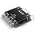 Miniatyrbillede 5 af 5: 1 stk Zk-mt21 2x50W+100W 2.1 Kanals Bluetooth 5.0 Subwoofer Digital Basforstærker Black 1pc