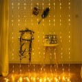 Miniatyrbillede 1 af 5: 3x3m 6x3m Meteorbruser Regn Led String Light Udendørs Jul Vandfald Garland String Light Vinduesgardin Icicle Fairy Light Warm White 3X2M 240LEDS