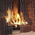 Miniatyrbilde 2 av 5: Peisnettgardin - 2 stk, 61x45,7 cm, Forhindrer gnistskader, Rustbestandig, Elegant design black 3