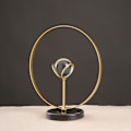 Miniatyrbillede 4 af 4: 2023 Geometrisk Borddekoration Jern Geometrisk Ramme Falsk Linned Bold Statue Halvmåne Rund