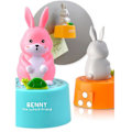 Miniatyrbillede 5 af 5: Mekanisk Kanin Køkken Timer 60-minutters Opvinding Dial Roterende Nedtælling Orange