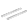 Pikkukuva 3 / 4: Pari alumiinista valmistettua litteää kanavapalkkia, 10 reikää, lisävaruste robotille, 4x8x80mm 3102-0010-0080