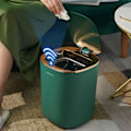 Miniatyrbillede 2 af 5: 12l Affaldsbeholder Køkken Badeværelse Toilet Affaldsspand Automatisk Induktion Vandafvisende Affaldsbeholder Med L Black