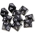 Pikkukuva 1 / 5: Yourandoll 10 kpl D10 polyhedral set - musta DND RPG -lautapeleihin