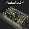 Miniatyrbillede 4 af 5: Drevet USB-hub i rustfrit stål, multifunktionel 20-port USB Smart Hub Splitter opladningsport strømadapter