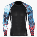 Miniatyrbilde 1 av 4: Herre Compression Base Layer Topper Sport Gym Muscle T-skjorte 8 3XL
