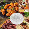 Miniatyrbillede 3 af 5: Rustfrit stål Airfryer Gryde Dobbelt Lag Stativ Alsidig Firkantet Rist Grill Airfryer Holder 5QT/5.7QT/6.8QT