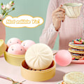 Miniatyrbild 2 av 4: Dumpling Stressboll Fidget Leksak, Dumpling Squishy Stressboll Ångad Fylld Bulle Klämma Stressavlastande Leksak, Degbullar Squishy Dumpling Fidget