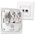 Miniatyrbilde 5 av 5: Modulkontakter - 12 stk. Cat6a skjermet jack RJ45 Cat 6a Ethernet-modul 10 Gbit med metallhus silver