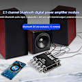 Miniatyrbillede 2 af 5: 1 stk Zk-mt21 2x50W+100W 2.1 Kanals Bluetooth 5.0 Subwoofer Digital Basforstærker Black 1pc