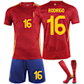 Miniatyrbild 1 av 3: 2425 Spanien huvudtröja Rodri fotbollströja A 24(130-140cm)