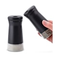 Miniatyrbillede 1 af 5: Salt- og pebershaker - Sort & Sølv Krydderidispensor med Hældningshuller - Rustfrit Stål & Glas - Sæt af 2 Flasker - Lilla