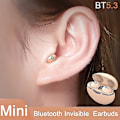 Pikkukuva 2 / 2: Uudet A6 Mini Bluetooth -kuulokkeet 5.3 Invisible Earbuds Langattomat kuulokkeet Tws Noise Reduction Sleep In Ear kuulokkeet, jotka yhteensopivat musiikin kanssa -HG White
