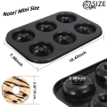 Miniatyrbillede 3 af 5: Donut, Non-stick 6-huls Donut Bageforme, Donuts Form - Bagels Doughnuts Biscuit Kage Bageform Black
