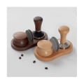 Miniatyrbilde 3 av 5: Trekaffe-filtertamperholder i tre, espresso-tampermatte, stativ, tamperstasjon, trebase, espress