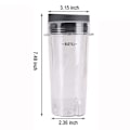 Miniatyrbillede 2 af 5: 2 stk. 16 OZ kop med fire låg, reservedele til blender til BL660 BL770 BL740/QB3000/BL810 blender