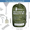 Miniatyrbillede 5 af 5: Tedderfield Extra Large Myggenet Premium Kvalitet For Single Til Cal King Size C