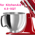 Miniatyrbillede 3 af 5: Til KitchenAid Classic&Artisan Serie 4.5QT/5QT Røremaskine 304 Skål Rustfrit Stål Røremaskine Skål Tåler Opvaskemaskine