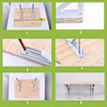 Miniatyrbillede 2 af 4: 2 stk. Foldbare Hyldebeslag, DIY Væghængt Foldbart Bordhængsel, Spar Bænkeplads grey