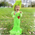 Miniatyrbilde 2 av 3: Jumpsuit for jenter og gutter 1-9 år - Festdrakt til jul - Grønn 3-4 Years
