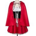 Miniatyrbilde 2 av 5: Deluxe Voksen Lille Rødhette Kostyme med Kappe - Størrelse XS-6XL - Kvinne Forkledning Halloween Fest Prinsesse Fint Antrekk L-Red Riding Hood