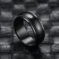 Miniatyrbilde 4 av 4: Turning Fidget Ring Anti Angst Finger Dekor Leketøy Titan Stål Punk Finger Smykker Arc Turning Ring 12