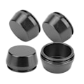 Miniatyrbillede 2 af 4: 4 stk. 56 mm/2,2 tommer Universal Hjul Fælg Center Cap Hub Cover Aluminium Modificeret Del (Sort)
