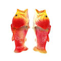 Miniatyrbild 1 av 4: Unisex Simulerings 3D Fisk Tofflor Sommar Roliga Mode Flip Flops För Utomhus Red 42 to 43