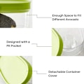 Miniatyrbilde 5 av 5: 2-pak Avocado, Avocado, Avocado-besparende holder, Avocado-beholder for å holde avokadoene dine i flere dager