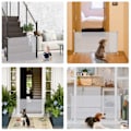 Miniatyrbild 1 av 4: Hundstaket Inomhus Isolation Gate Bärbar Säkerhet Hopfällbar Infällbar trappa Hundgrind För Katt White 28.3*70.9in