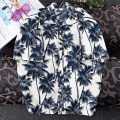 Pikkukuva 2 / 3: Miesten Havaijilainen Rantalampa Short Sleeve Napit Ylös Toppit White 4XL